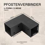 Conector de poste 70x70 mm