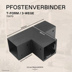 Conector de poste 70x70 mm