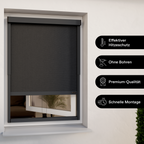 Estor exterior para ventanas | Pantalla de privacidad gris | Ancho ajustable | Instalación sin taladros