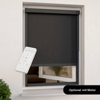 Estor exterior para ventanas | Pantalla de privacidad gris | Ancho ajustable | Instalación sin taladros